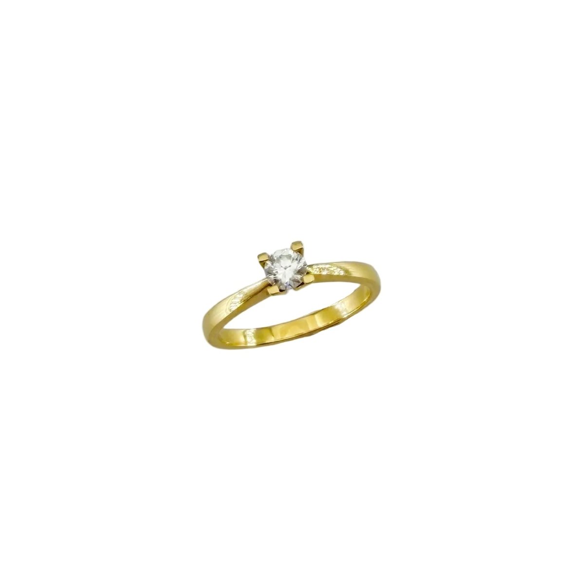 Bague Solitaire en or jaune et diamant - Castafiore