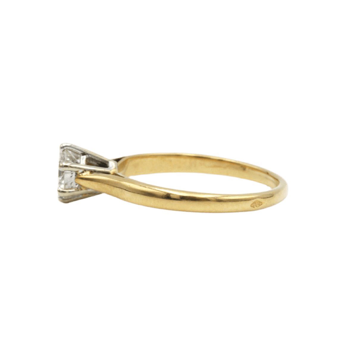 Bague Solitaire en or jaune et diamant - Castafiore
