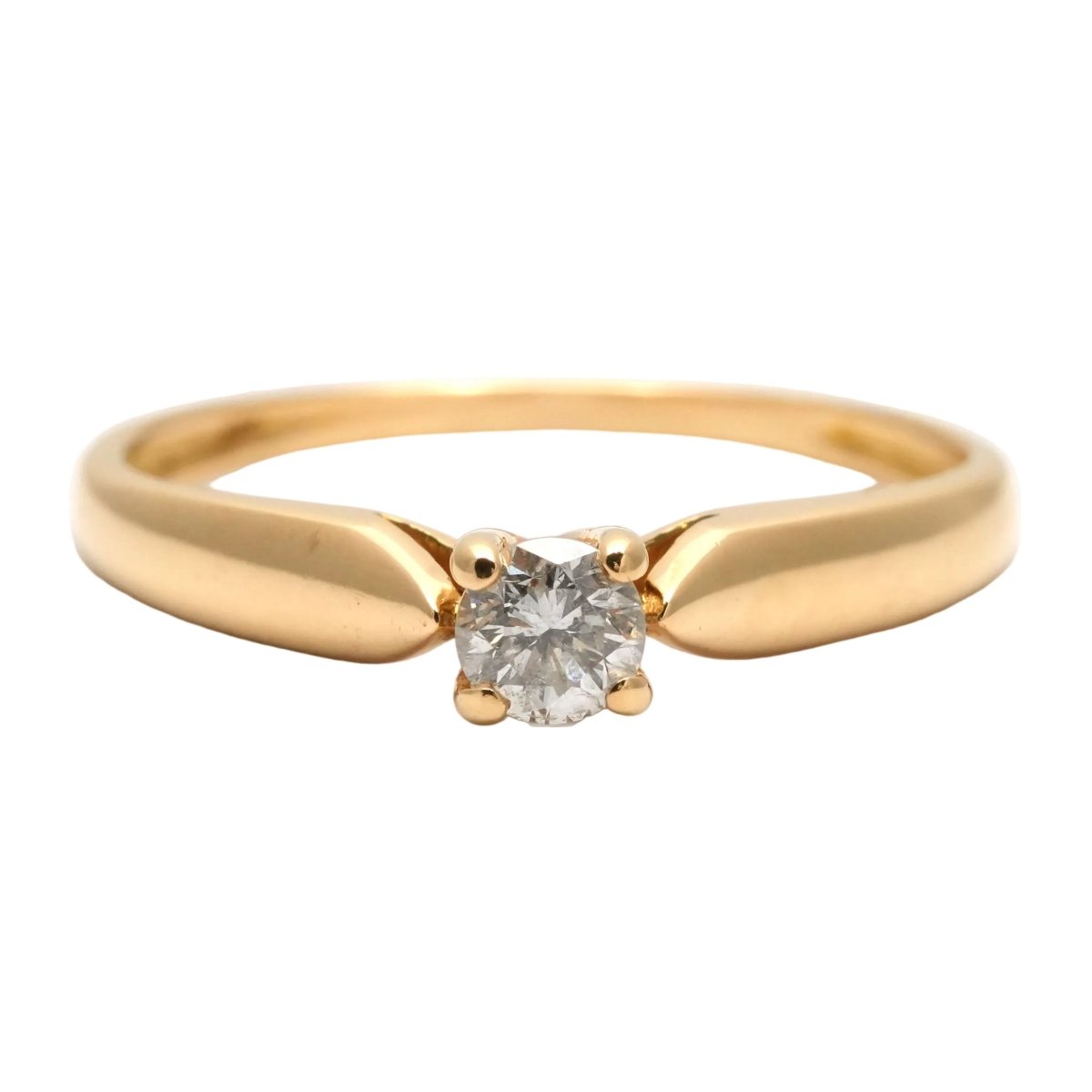 Bague Solitaire en or jaune et diamant - Castafiore