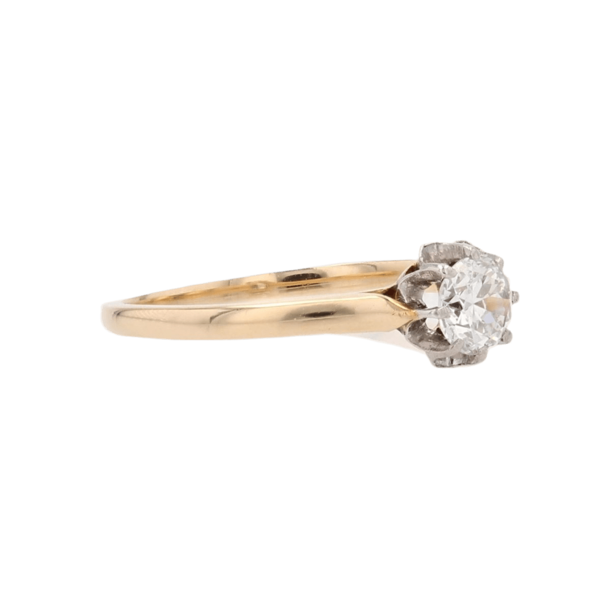 Bague Solitaire en or jaune et diamant - Castafiore