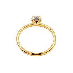 Bague Solitaire en or jaune et diamant - Castafiore