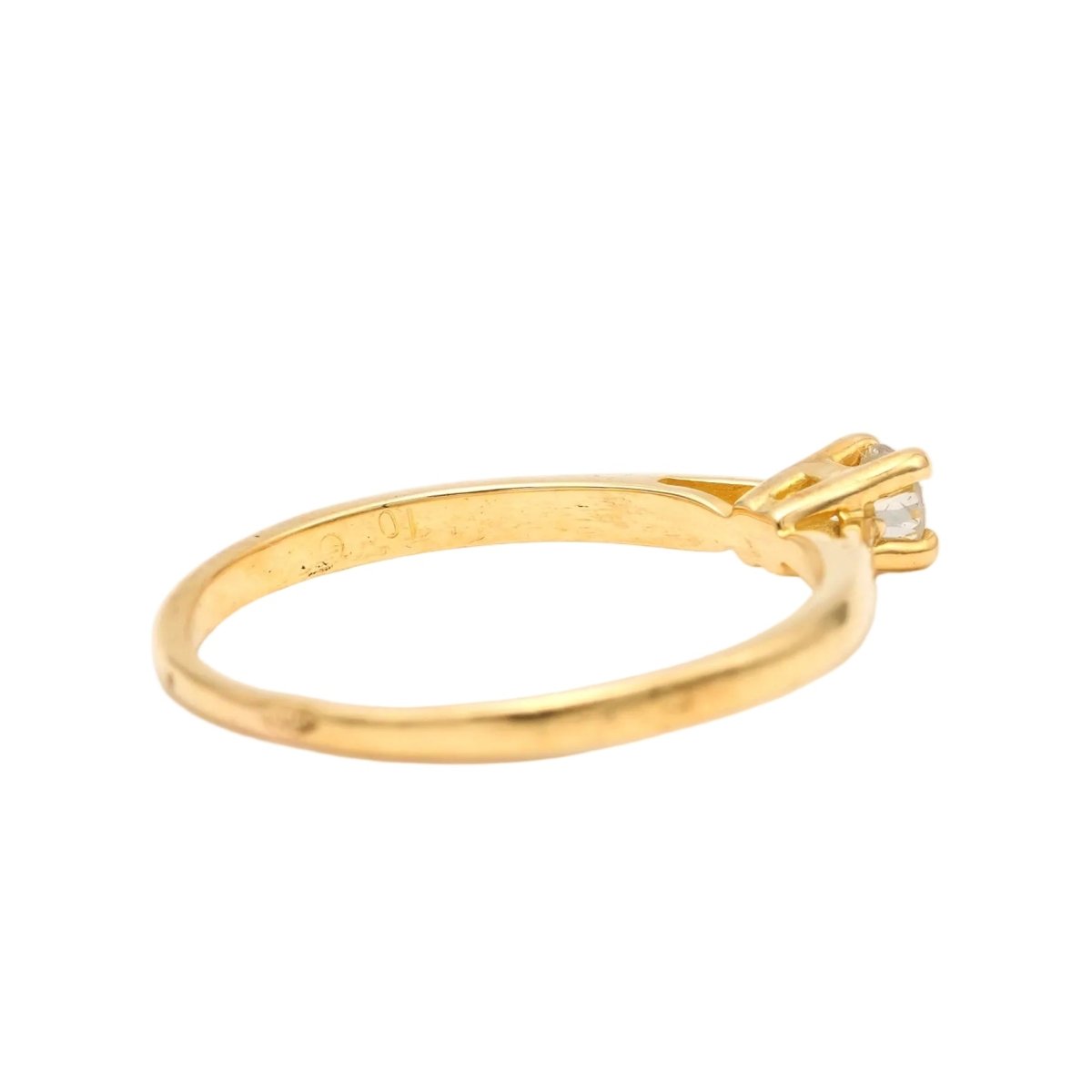 Bague Solitaire en or jaune et diamant - Castafiore