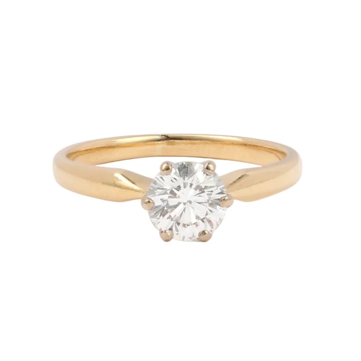 Bague Solitaire en or jaune et diamant - Castafiore