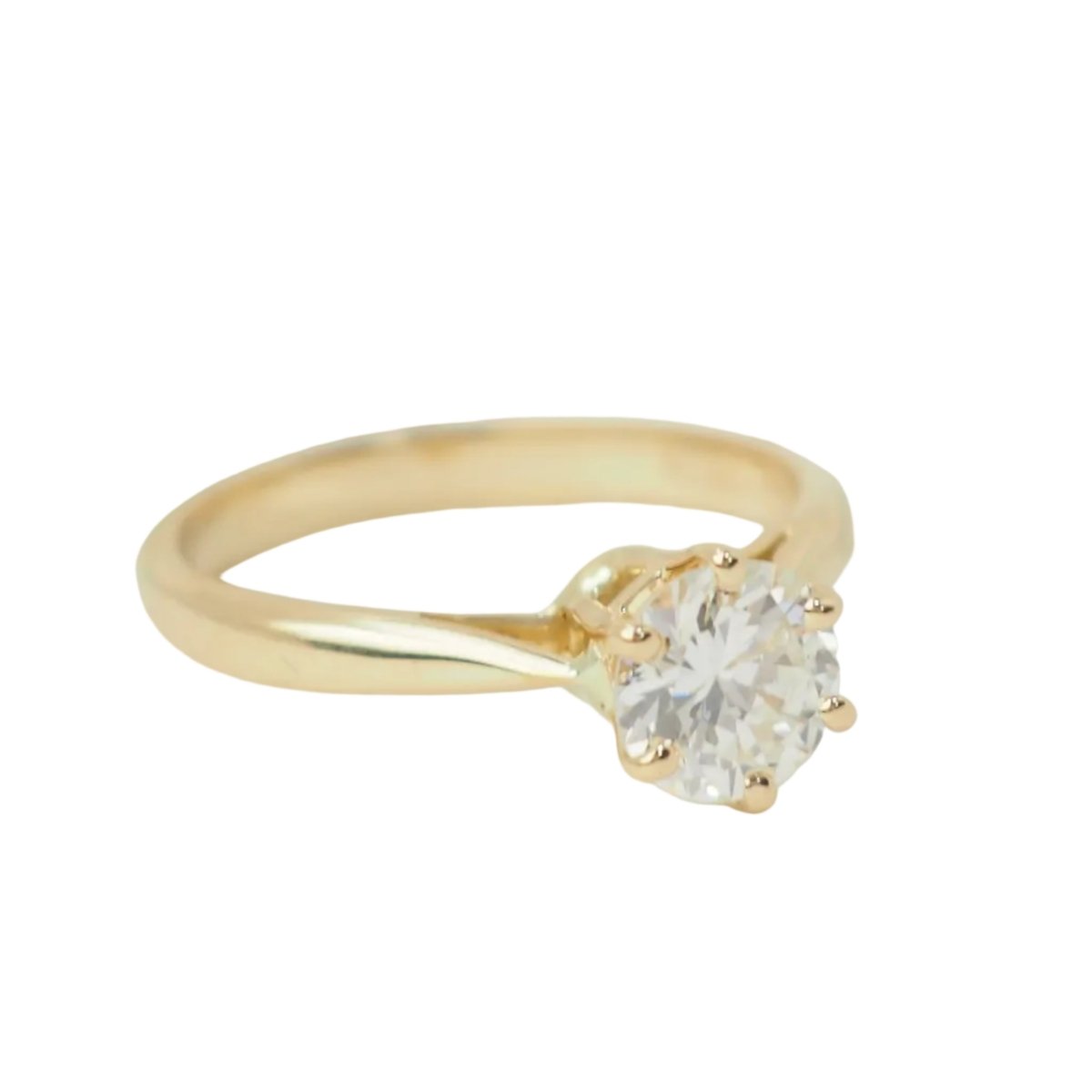 Bague Solitaire en or jaune et diamant - Castafiore