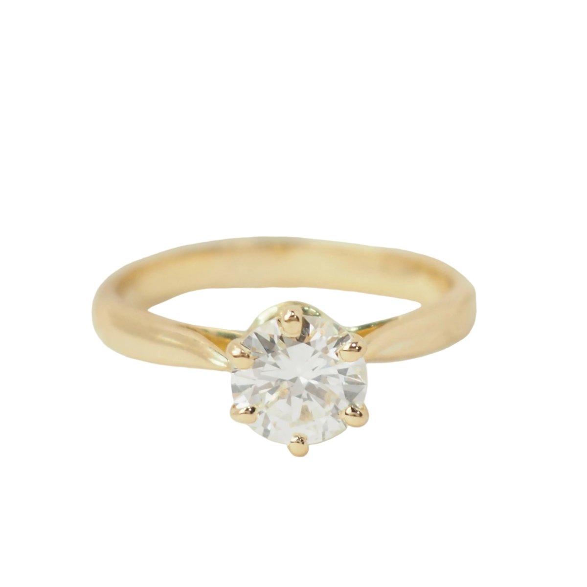 Bague Solitaire en or jaune et diamant - Castafiore