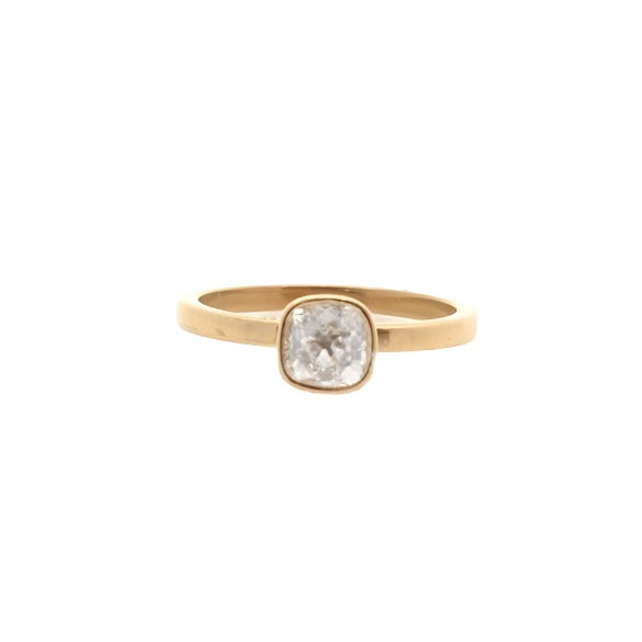 Bague Solitaire en or jaune et diamant - Castafiore