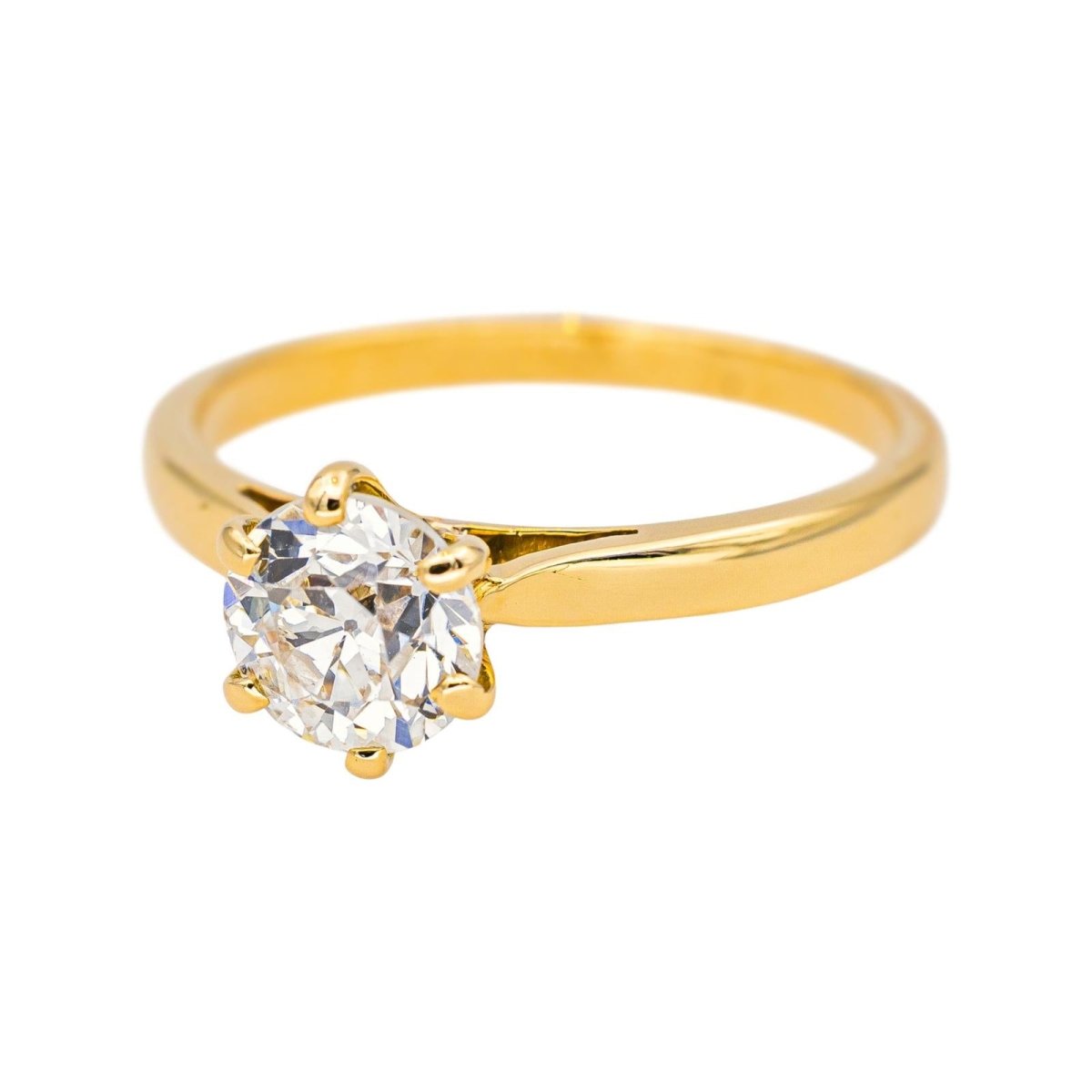 Bague Solitaire en or jaune et diamant - Castafiore