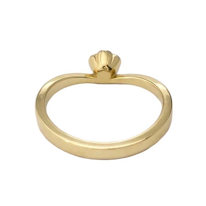 Bague Solitaire en or jaune et diamant - Castafiore