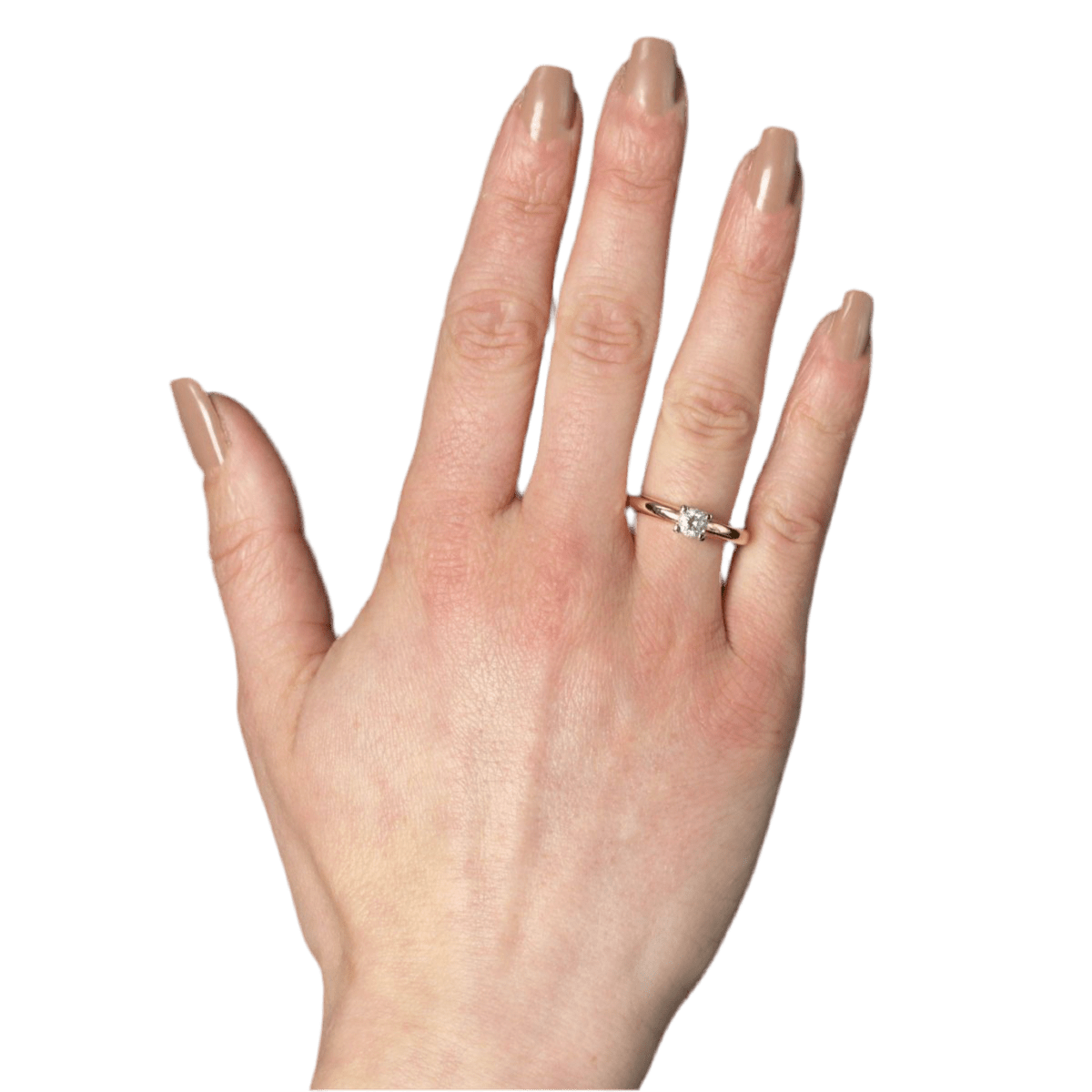 Bague Solitaire en or jaune et diamant - Castafiore