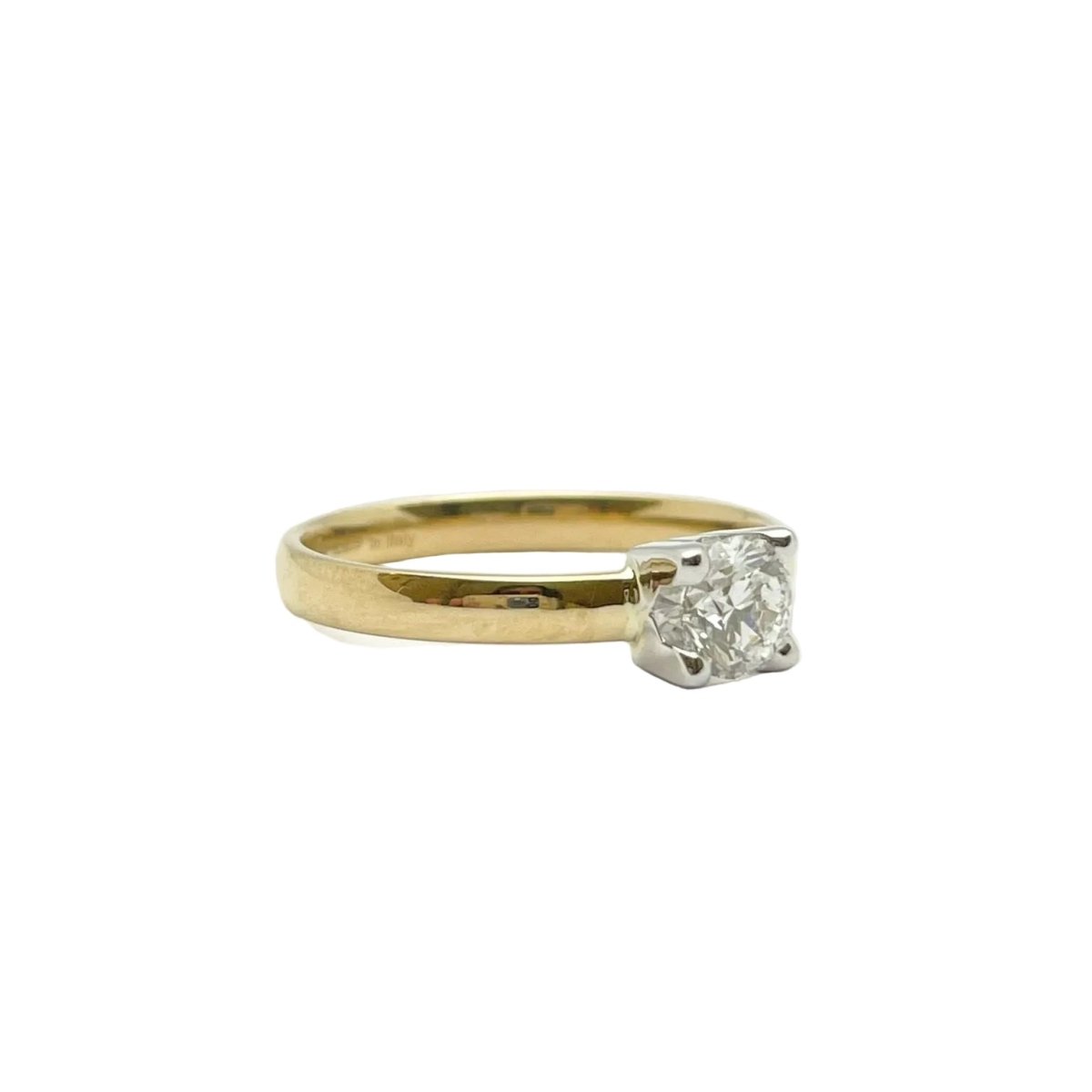 Bague Solitaire en or jaune et diamant - Castafiore