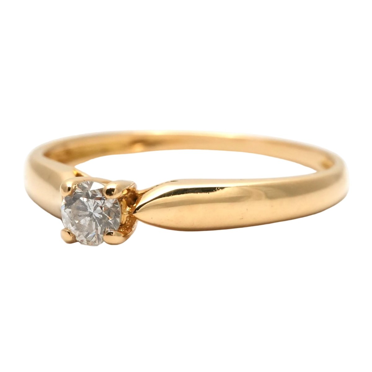 Bague Solitaire en or jaune et diamant - Castafiore