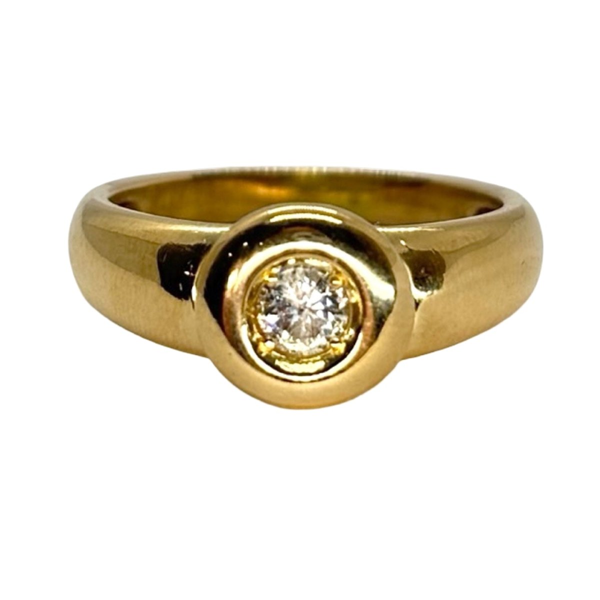 Bague Solitaire en or jaune et diamant - Castafiore