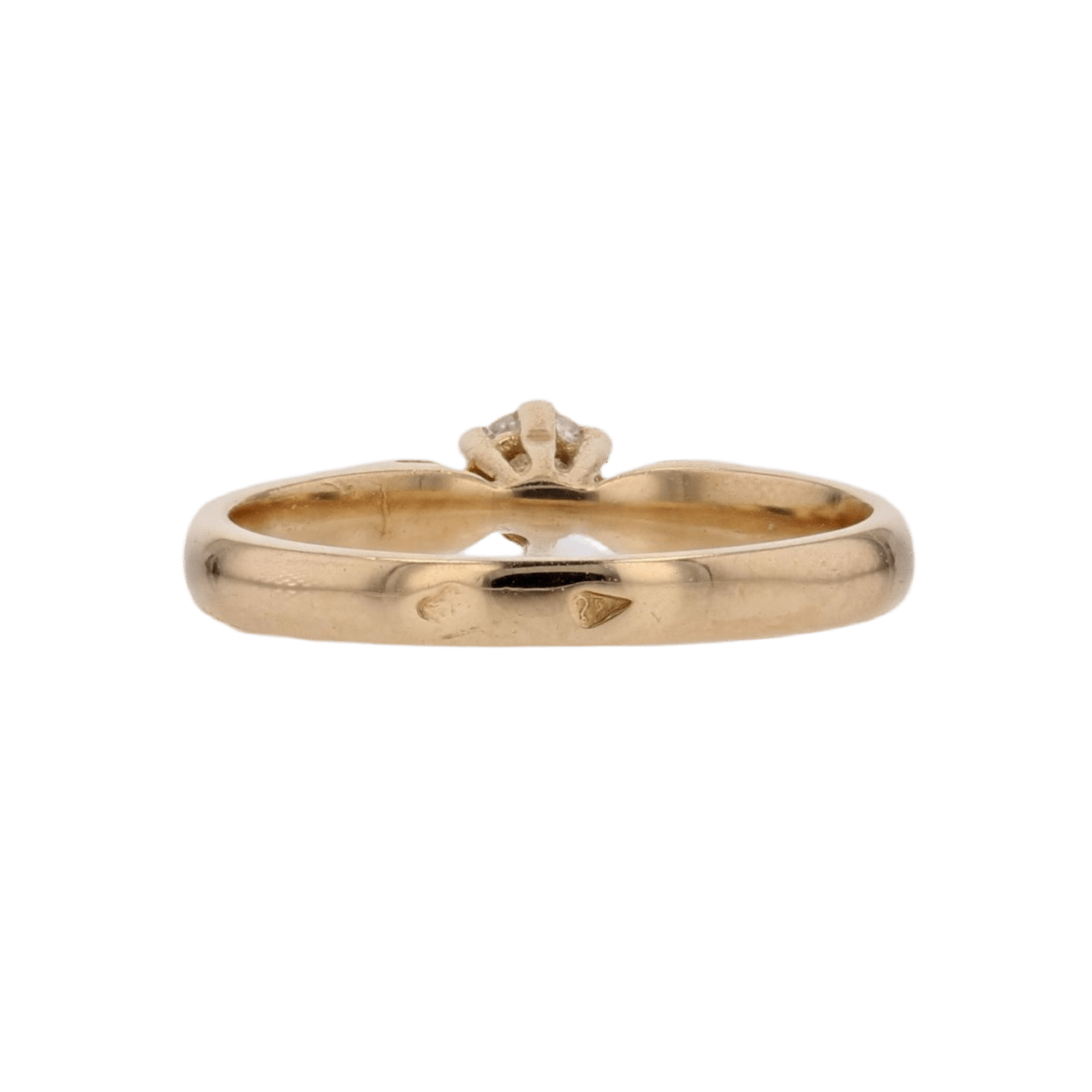 Bague Solitaire en or jaune et diamant - Castafiore