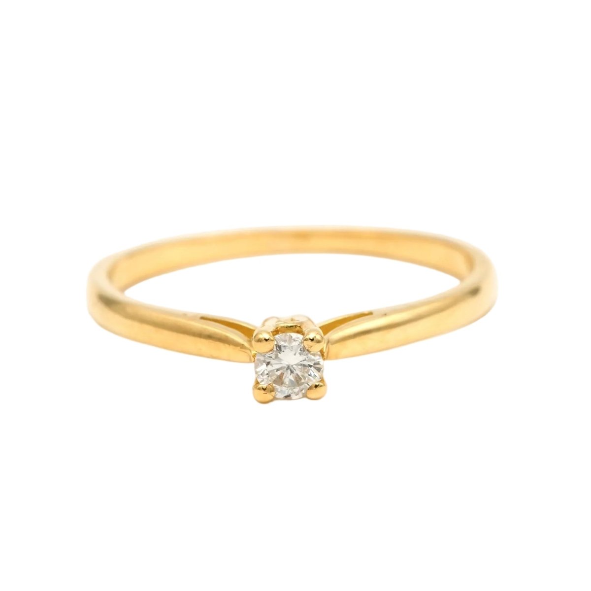 Bague Solitaire en or jaune et diamant - Castafiore