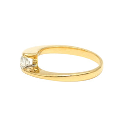 Bague Solitaire en or jaune et diamant - Castafiore