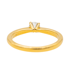 Bague Solitaire en or jaune et diamant - Castafiore