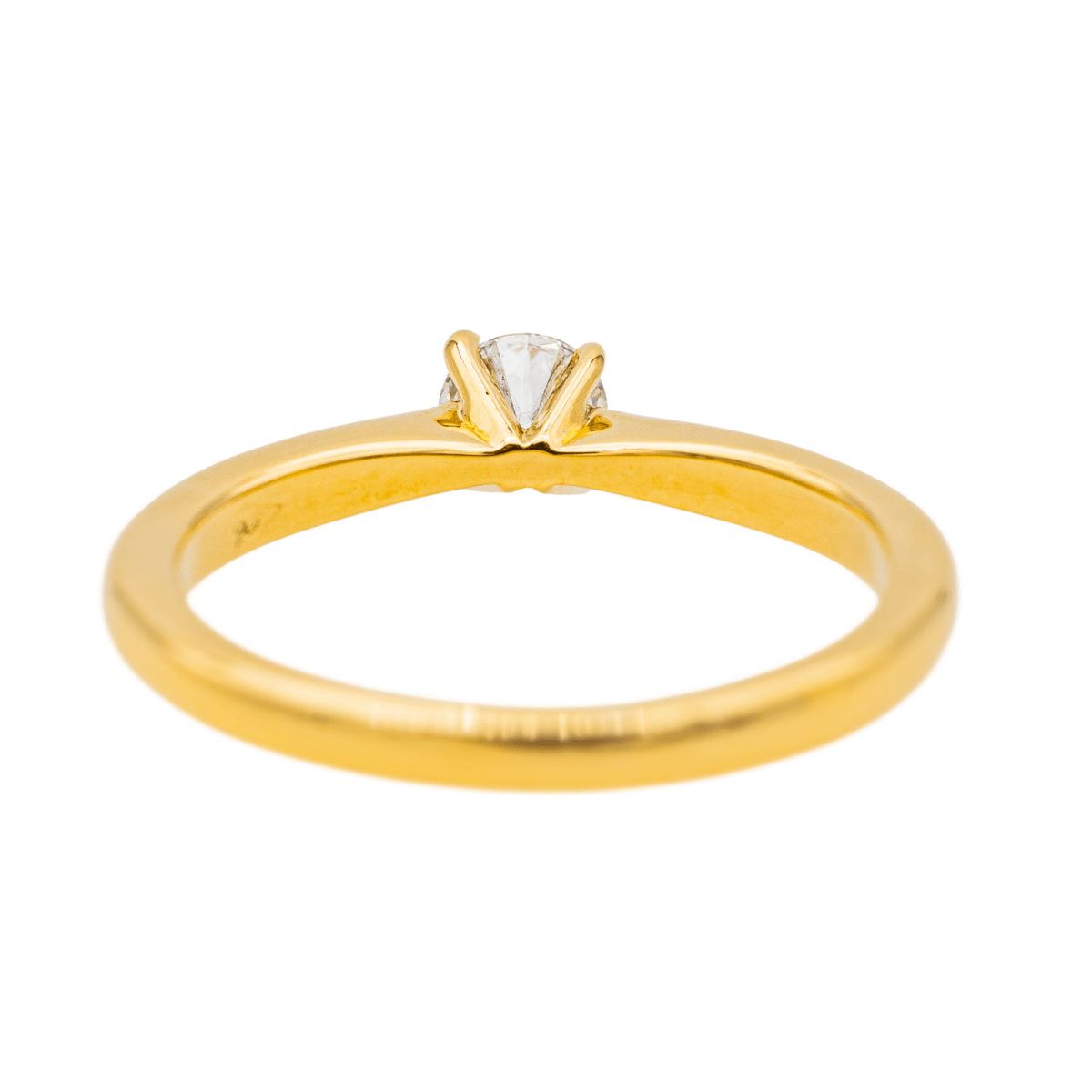 Bague Solitaire en or jaune et diamant - Castafiore