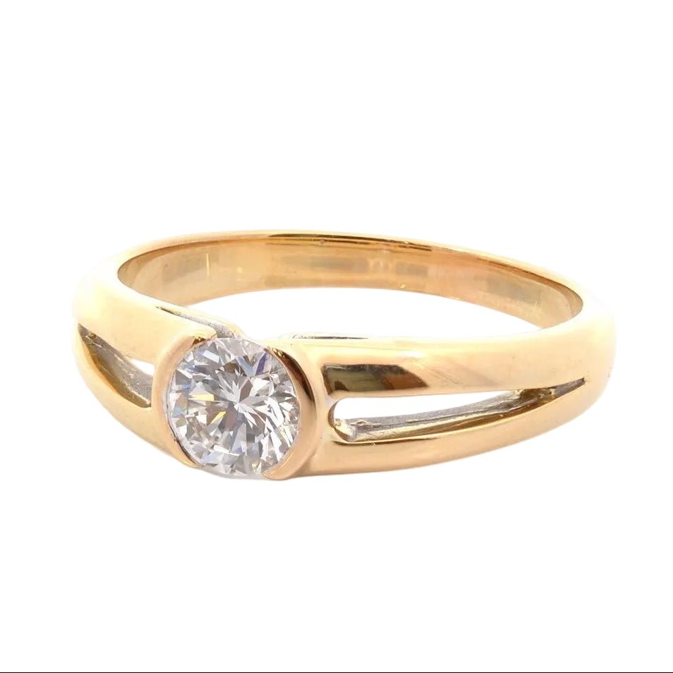 Bague Solitaire en or jaune et diamant - Castafiore