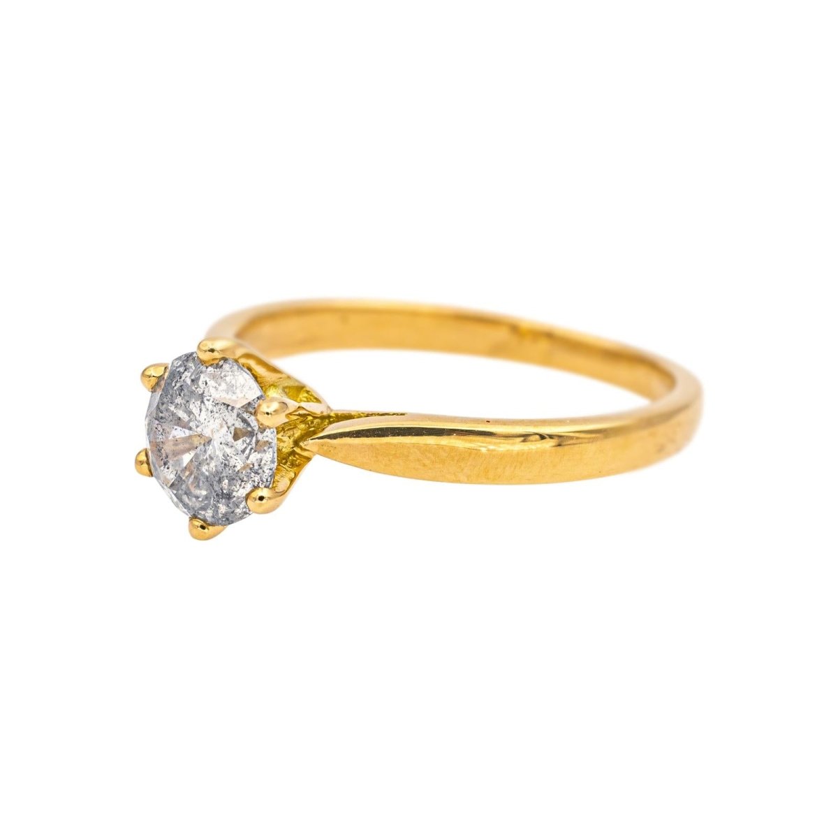 Bague Solitaire en or jaune et diamant - Castafiore