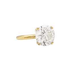 Bague Solitaire en or jaune et diamant - Castafiore