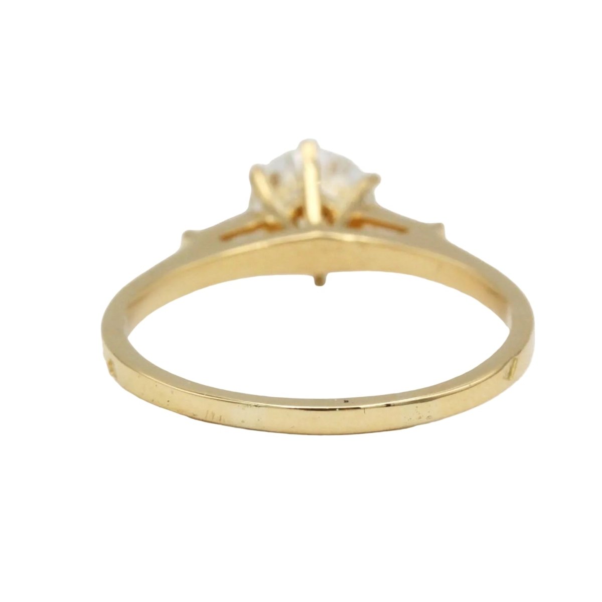 Bague Solitaire en or jaune et diamants - Castafiore