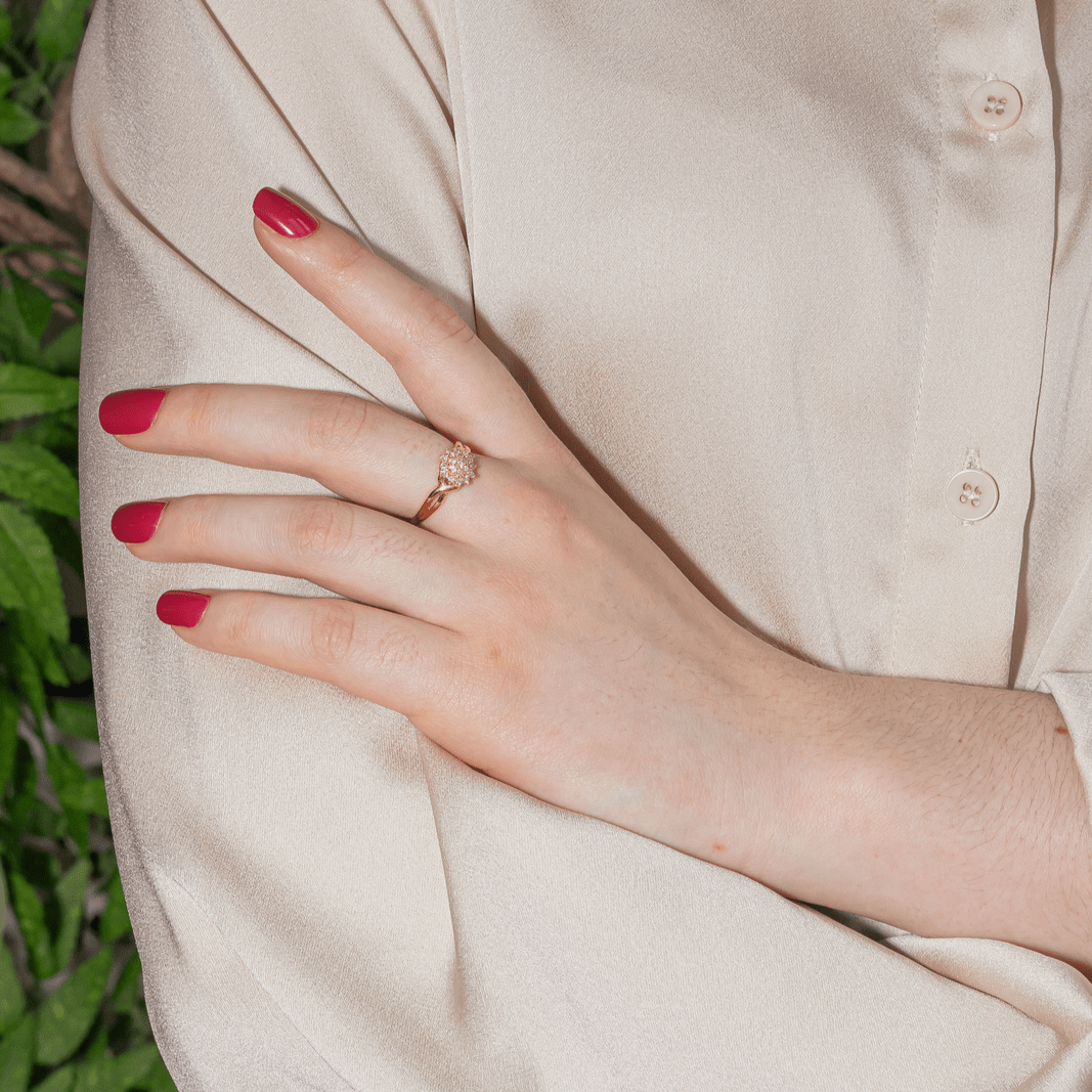 Bague Solitaire en or jaune et diamants - Castafiore