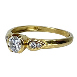 Bague Solitaire en or jaune et diamants - Castafiore