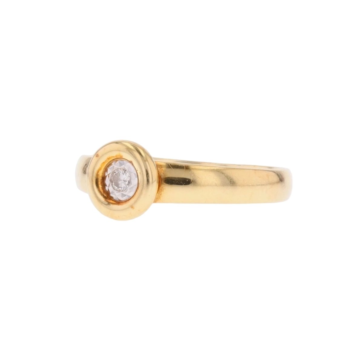 Bague Solitaire en or jaune et diamants - Castafiore