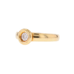 Bague Solitaire en or jaune et diamants - Castafiore