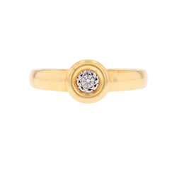 Bague Solitaire en or jaune et diamants - Castafiore