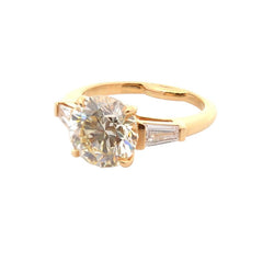 Bague Solitaire en or jaune et diamants - Castafiore