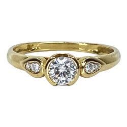 Bague Solitaire en or jaune et diamants - Castafiore