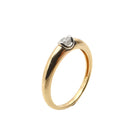 Bague solitaire en or jaune et diamants - Castafiore