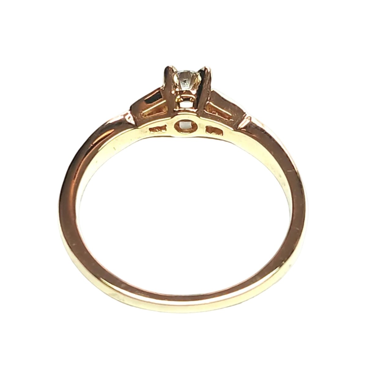 Bague Solitaire en or jaune et diamants - Castafiore