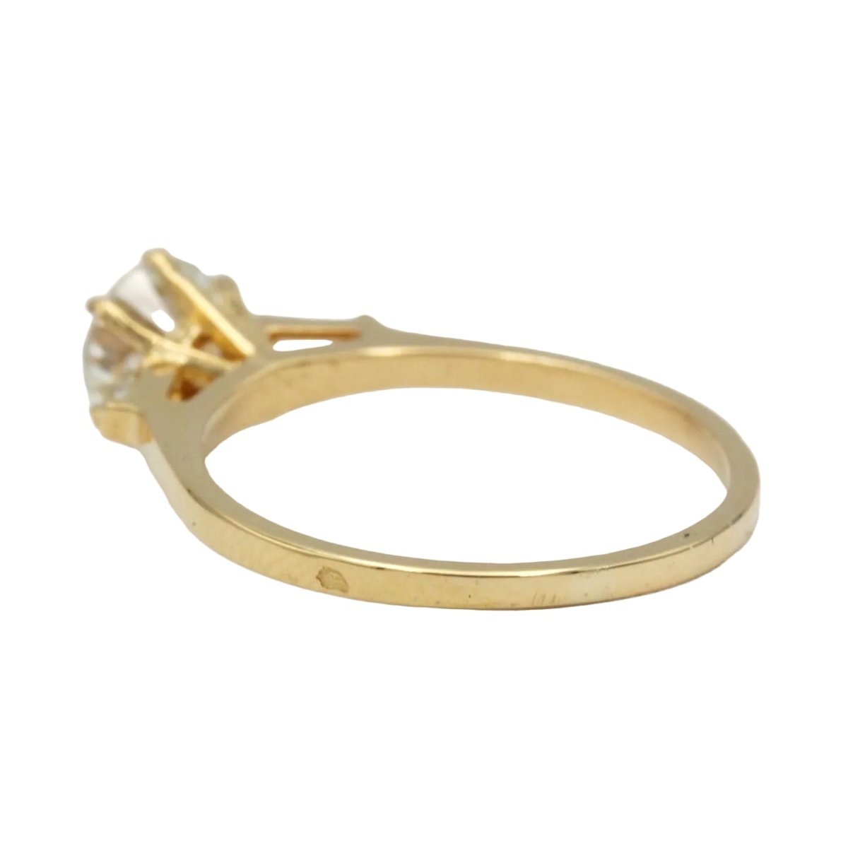 Bague Solitaire en or jaune et diamants - Castafiore