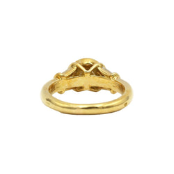 Bague Solitaire en or jaune et diamants - Castafiore