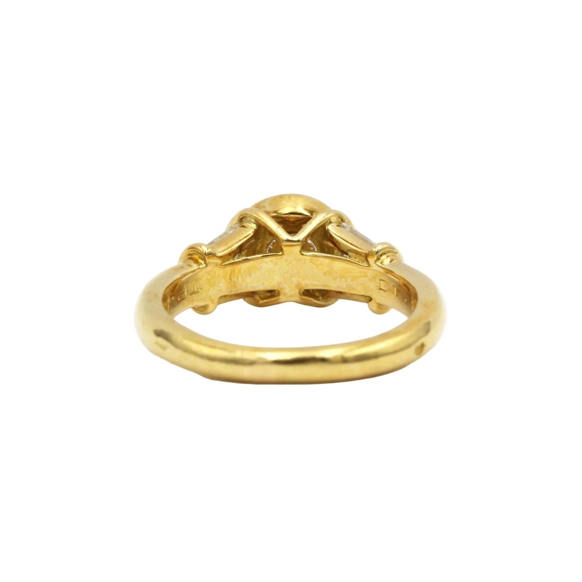 Bague Solitaire en or jaune et diamants - Castafiore