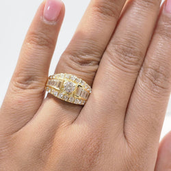 Bague Solitaire en or jaune et diamants - Castafiore