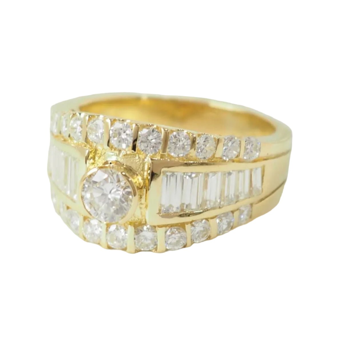 Bague Solitaire en or jaune et diamants - Castafiore
