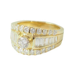 Bague Solitaire en or jaune et diamants - Castafiore