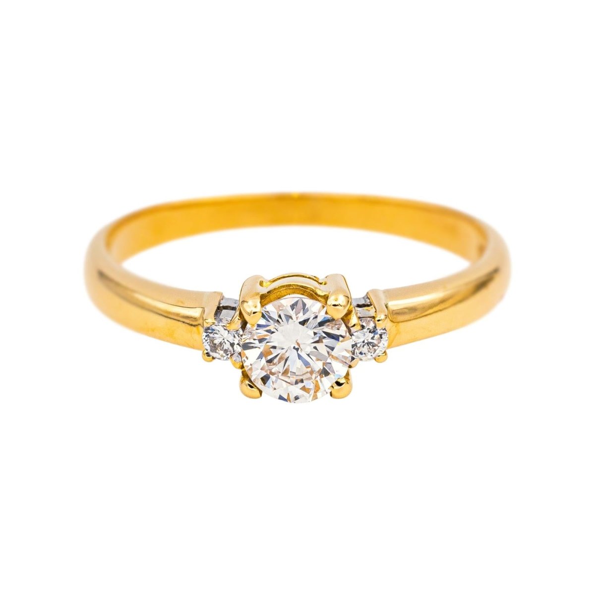 Ring Yellow gold solitaire diamond