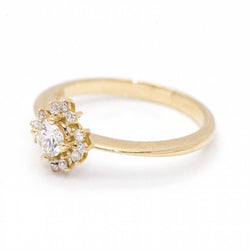 Bague Solitaire en or jaune et diamants - Castafiore