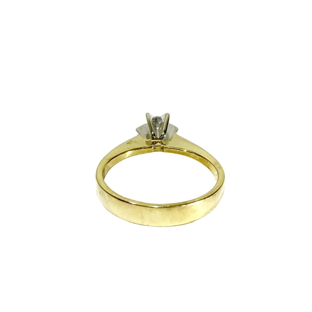 Bague Solitaire en or jaune et diamants - Castafiore