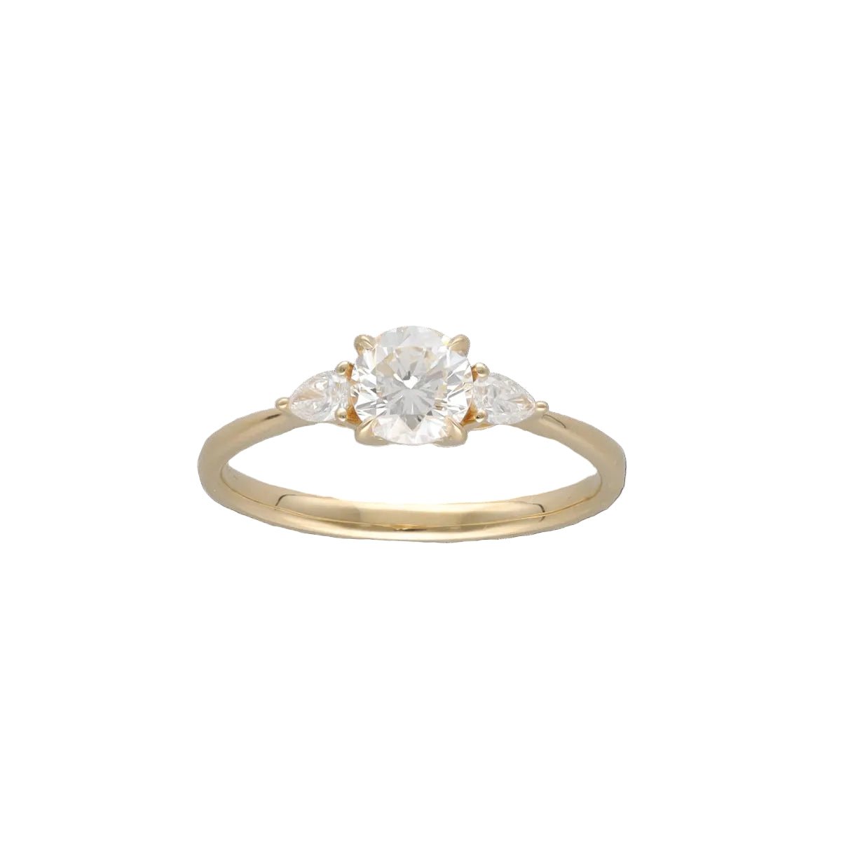 Bague Solitaire en or jaune et diamants - Castafiore