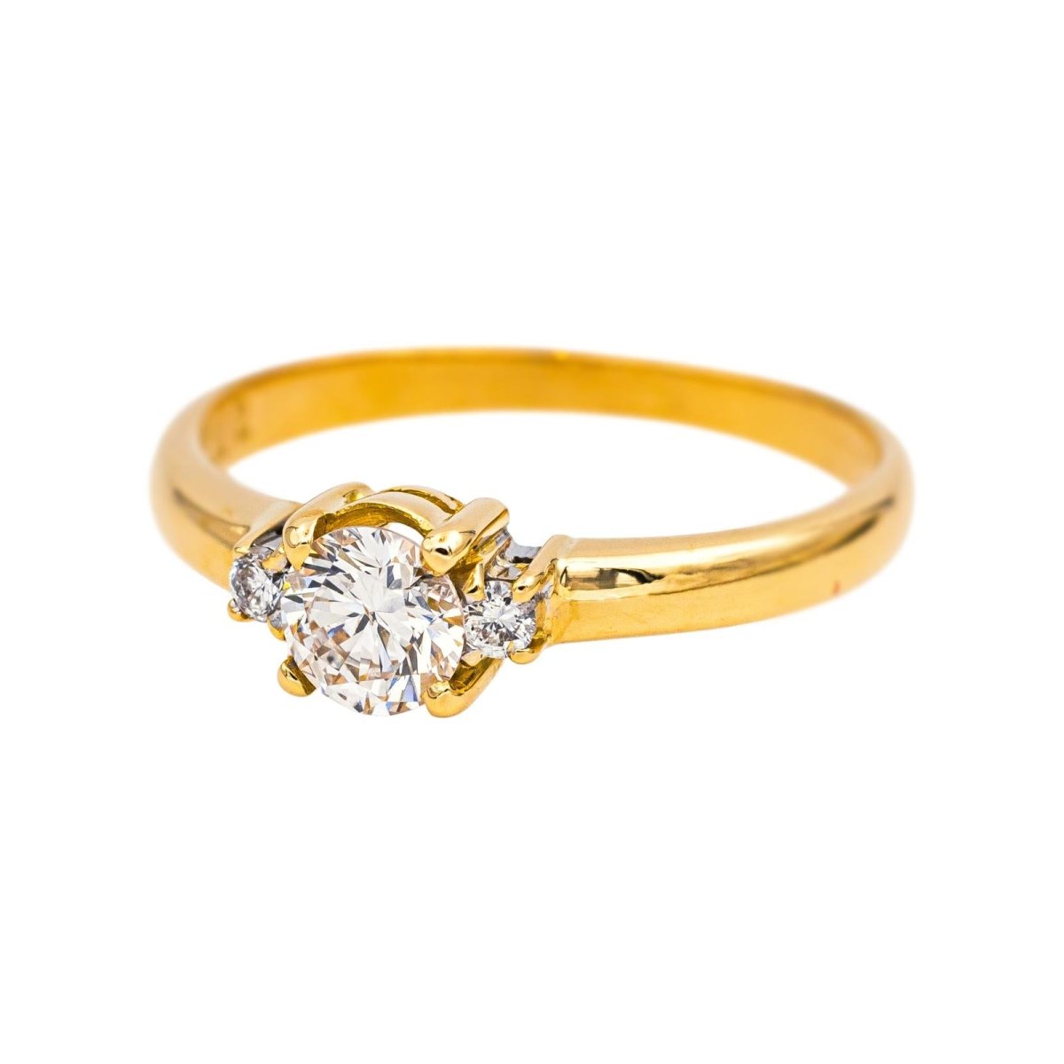 Ring Yellow gold solitaire diamond