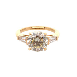 Bague Solitaire en or jaune et diamants - Castafiore