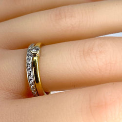 Bague Solitaire en or jaune et diamants - Castafiore