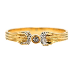 Bague Solitaire en or jaune et diamants - Castafiore