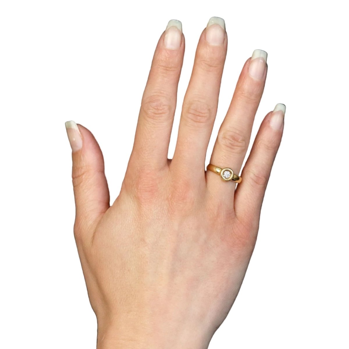 Bague Solitaire en or jaune et diamants - Castafiore
