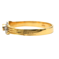Bague Solitaire en or jaune et diamants - Castafiore